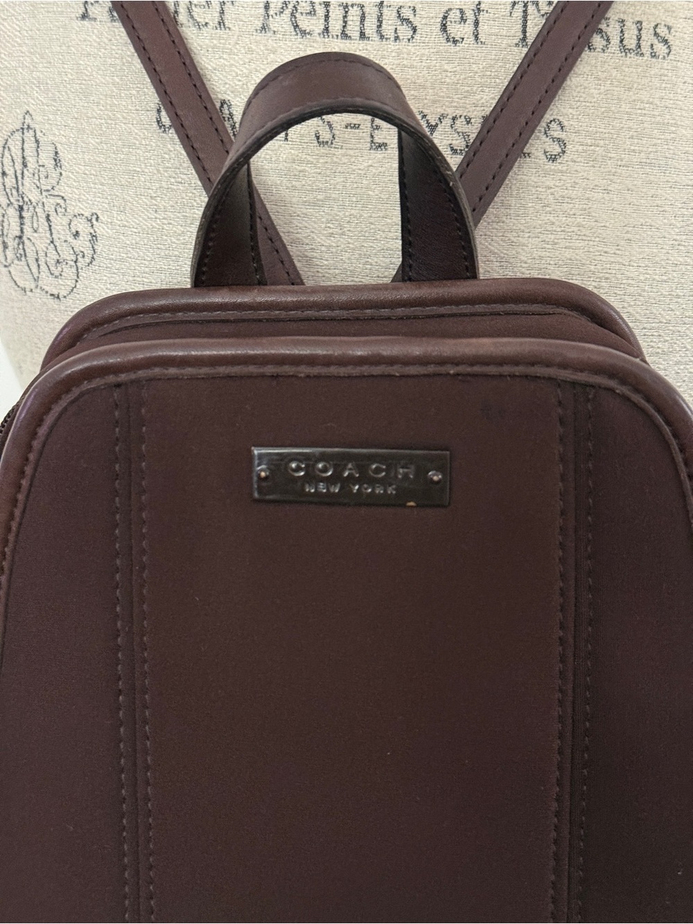 VINTAGE COACH neoprene and leather backpack, model 6215 - Picture 2 of 16